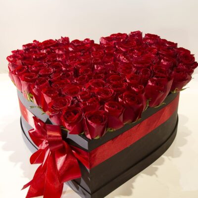 101 Ruža u kutiji u obliku srca