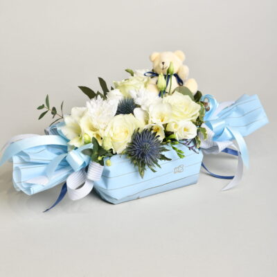 Flower candy in blue color