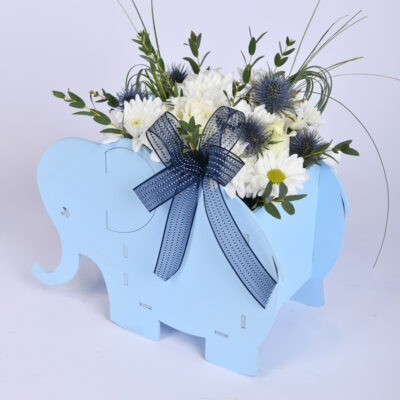 Blue Flower Baby Elephant