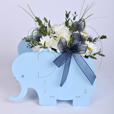 Blue Flower Baby Elephant