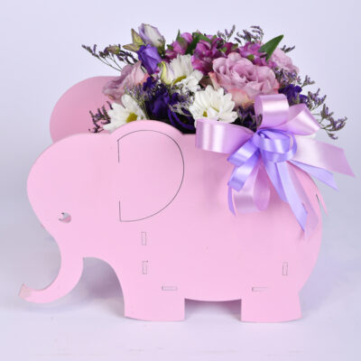 Roze cvetni slon za bebe