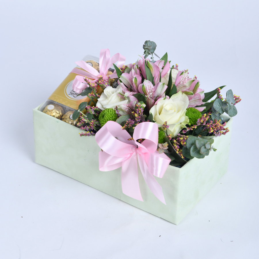 Mint flower arrangement
