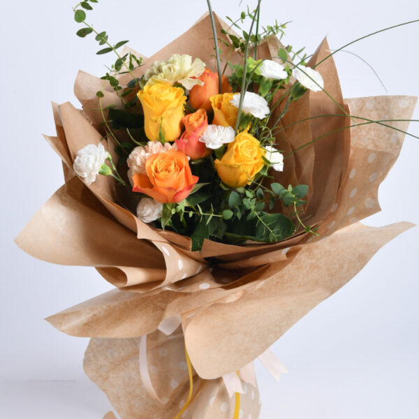 bouquet of yellow warmth - flower bouquets - flower delivery beograd - flower shop online beograd